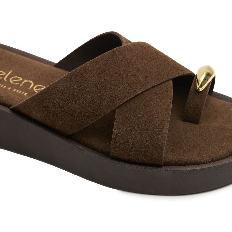 Flatform Soft FF400 - Καφέ Καστόρι με Χρυσό Δάχτυλο