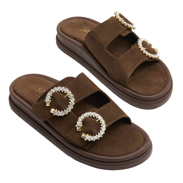 Flatform Soft FF100 - Καφέ Καστόρι με Μεγάλο Κούμπωμα