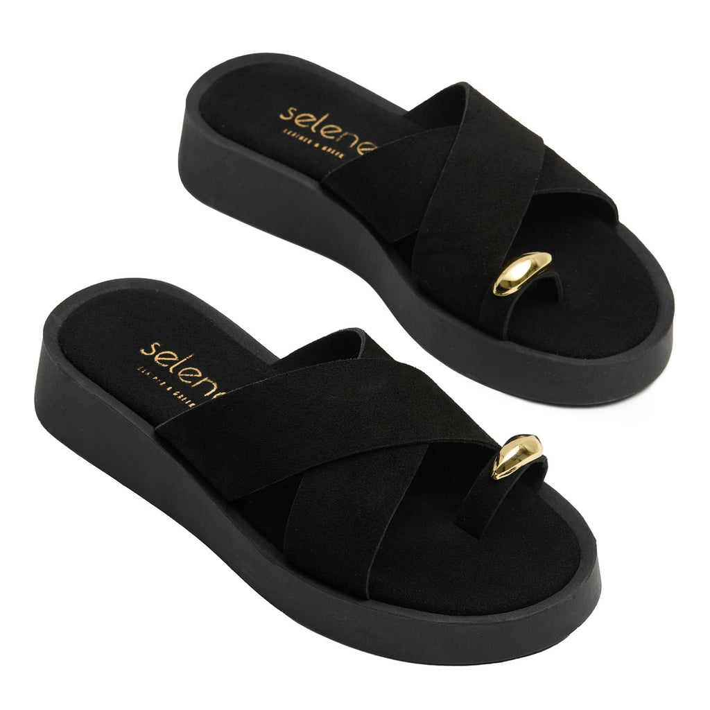 Flatform Soft FF400 - Μαύρο Καστόρι με Χρυσό Δάχτυλο