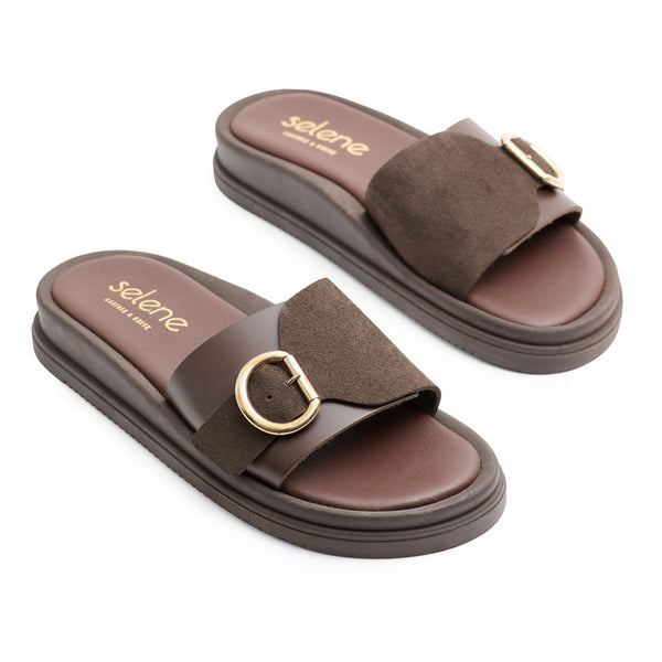 Flatform Soft FF800 - Καφέ Δέρμα & Καφέ Καστόρι